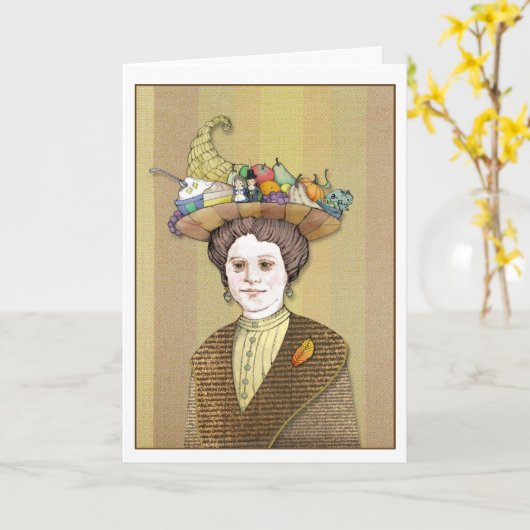 Erntedank Karte (Gelbe Blume)