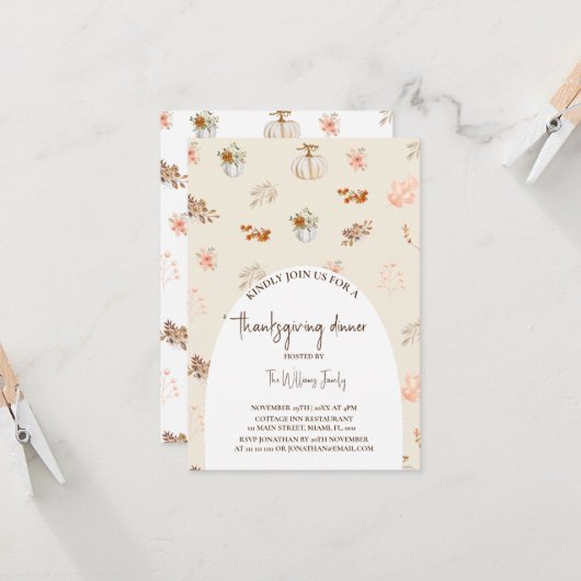 Erntedank Karte (Vorderseite/Rückseite Beispiel)