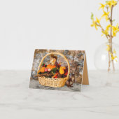 Erntedank Karte (Gelbe Blume)