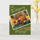 Erntedank Karte (Gelbe Blume)