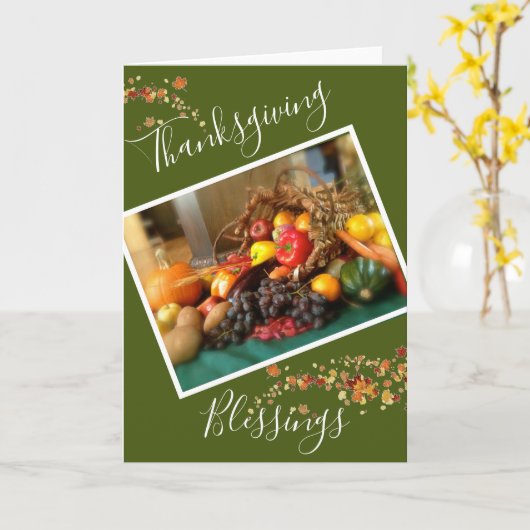 Erntedank Karte (Gelbe Blume)