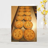 Erntedank-Karte "Baked Pies" Karte (Gelbe Blume)