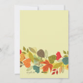 Erntedank-Karte des Fotos fallen Feiertagskarte (Rückseite)