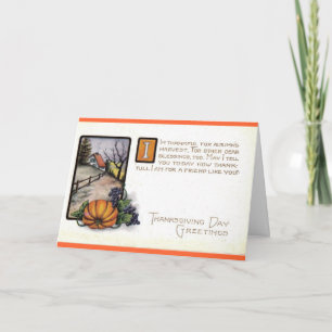 Erntedank-Karte für Freund Feiertagskarte