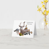 Erntedank-Karte für Waldtiere Karte (Gelbe Blume)