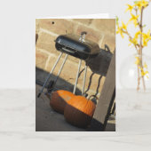 Erntedank-Karte "Grilled Pumpkins" Karte (Gelbe Blume)