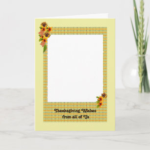 Erntedank-Karte, Hinzufügen Ihres Fotos zur Famili Feiertagskarte