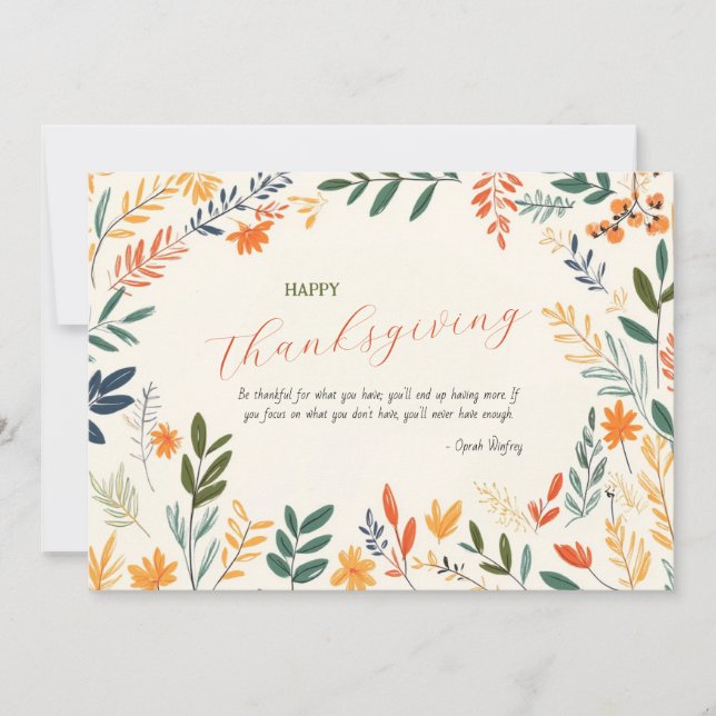 Erntedank-Karte mit benutzerdefiniertem Foto (Vorderseite)