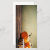 Erntedank-Karte mit Herbstkürbis Feiertagskarte (Vorne/Hinten)