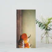 Erntedank-Karte mit Herbstkürbis Feiertagskarte (Stehend Vorderseite)