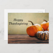 Erntedank-Karte mit Herbstkürbis Postkarte (Vorne/Hinten)