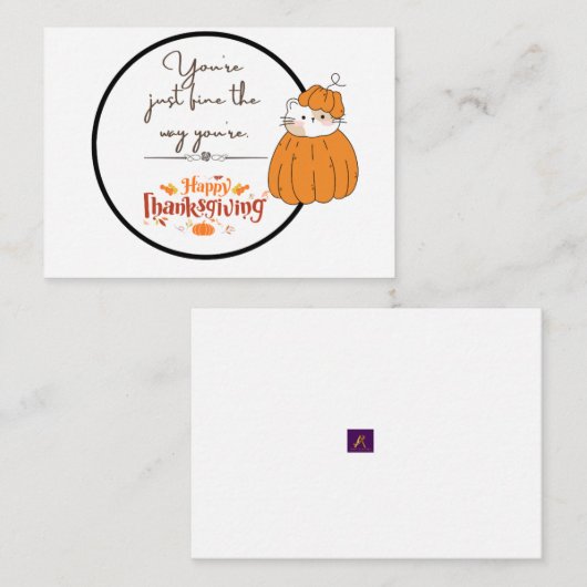 Erntedank-Karte Mitteilungskarte (Vorne/Hinten)