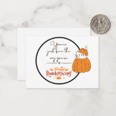 Erntedank-Karte Mitteilungskarte (Vorderseite/Rückseite Beispiel)