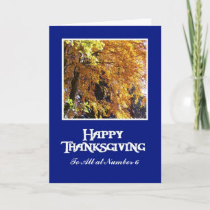 Erntedank-Karte zum Anpassen - Herbstblätter Feiertagskarte