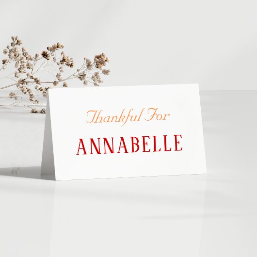 Erntedank-Karten Name Herbst Platzkarten Feiertagskarte