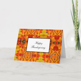 Erntedank-Kartenmuster Gelb/Orange-Leaf Feiertagskarte