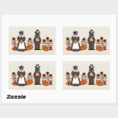 Erntedank Katzen Rechteckiger Aufkleber (Blatt)