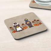 Erntedank-Katzen Untersetzer (Linke Seite)