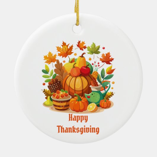 Erntedank Keramik Ornament (Hinten)
