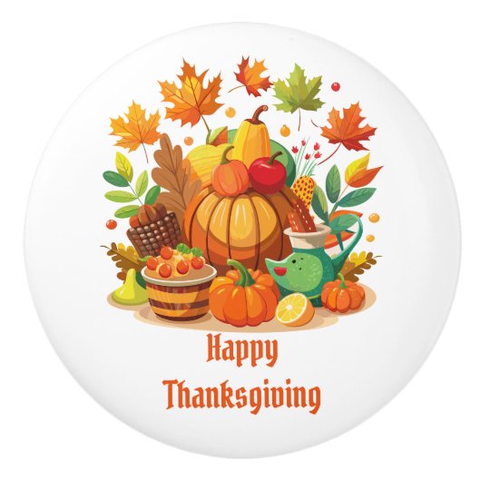 Erntedank Keramikknauf (Vorderseite)