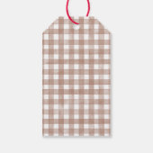 Erntedank-Kerze Gingham Geschenkanhänger (Rückseite)