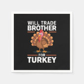 Erntedank Kids wird Brother gegen die Türkei tausc Serviette (Vorderseite)