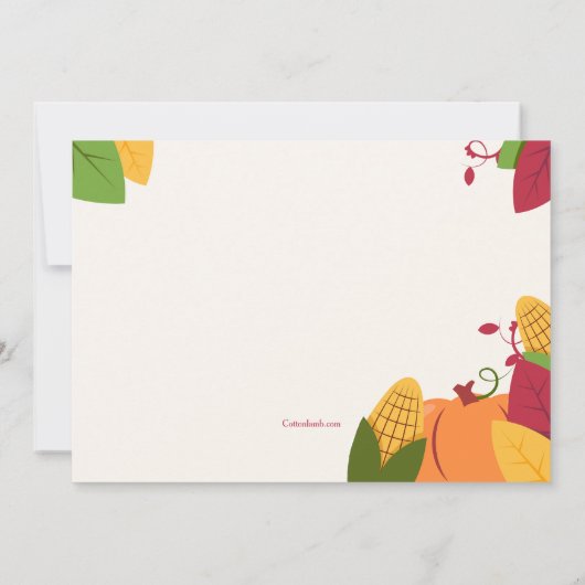 Erntedank Kind Einladung (Rückseite)