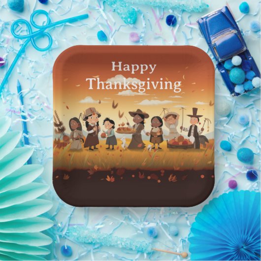 Erntedank Kinder 12 Pappteller (Party)