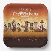 Erntedank Kinder 12 Pappteller (Vorderseite)