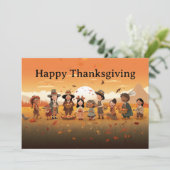 Erntedank Kinder 13 Feiertagskarte (Stehend Vorderseite)