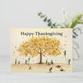 Erntedank Kinder 14 Feiertagskarte (Stehend Vorderseite)