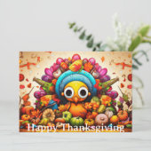 Erntedank Kinder 2 Feiertagskarte (Stehend Vorderseite)