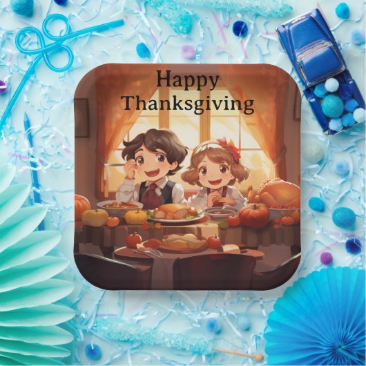 Erntedank Kinder 7 Pappteller (Party)