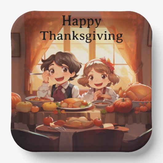 Erntedank Kinder 7 Pappteller (Vorderseite)