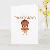 Erntedank Kinderkleidung Kindermädchen Karte (Gelbe Blume)