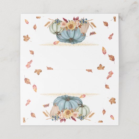 Erntedank Klappende Platzkarte (Außenseite Aufgefaltet)