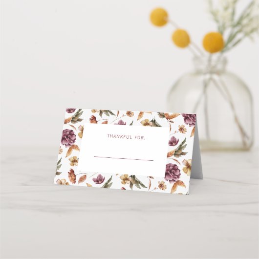 Erntedank Klappende Platzkarte (Vorderseite)