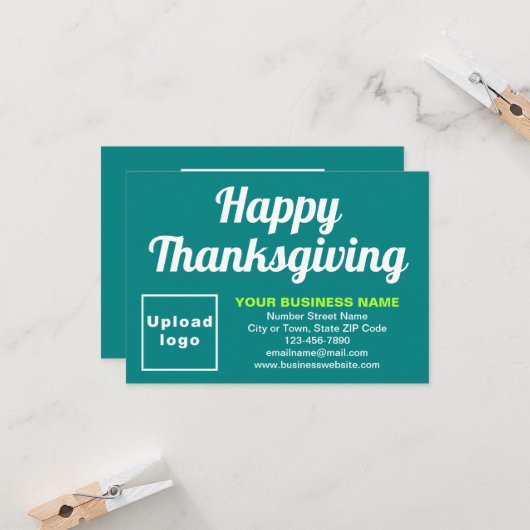 Erntedank Kleiner Aquamariner Grüner Flachbildschi Karte (Vorderseite/Rückseite Beispiel)