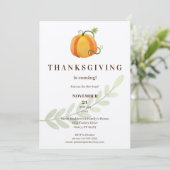 Erntedank kommt! Dinner Pumpkin-Kraft Einladung (Stehend Vorderseite)