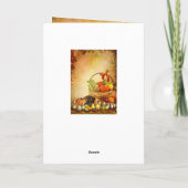 Erntedank, Korb mit Herbsternte Feiertagskarte (Rückseite)