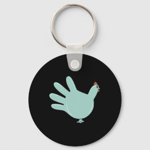 Erntedank-Krankenschwester Truthahn Handschuh dank Schlüsselanhänger