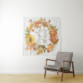 Erntedank Kranz - einfach gesegnet Wandteppich (Beispiel)