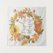 Erntedank Kranz - einfach gesegnet Wandteppich (Vorderseite)