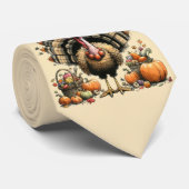 Erntedank Krawatte: Was ist zum Abendessen? Quirky Krawatte (Gerollt)