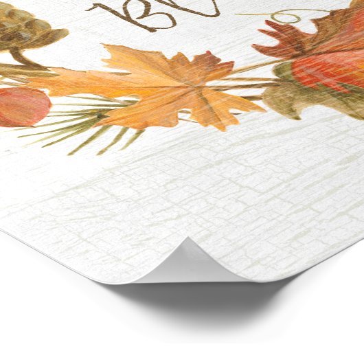 Erntedank Kreath - einfach gesegnet Poster (Ecke)