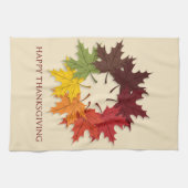Erntedank Kreis von Blätter Geschirrtuch (Horizontal)
