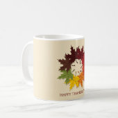 Erntedank Kreis von Blätter Kaffeetasse (Vorderseite Links)