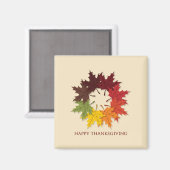 Erntedank Kreis von Blätter Magnet (Vorderseite/Rückseite)