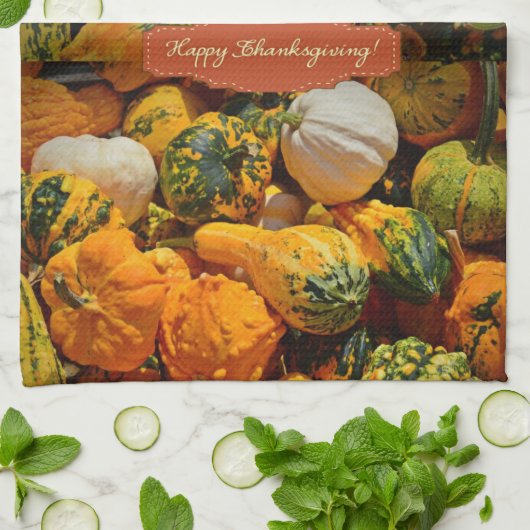 Erntedank Küche Handtuch (Gefaltet)