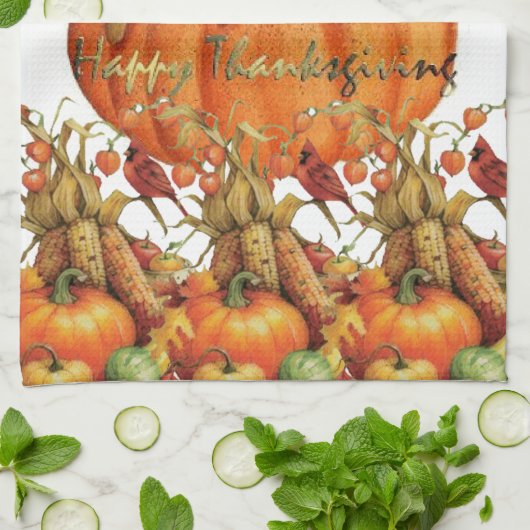 Erntedank Küche Handtuch (Gefaltet)